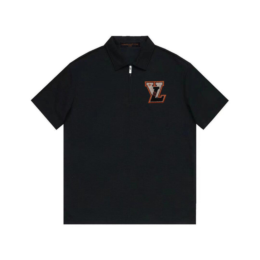 Louis Vuitton Black T-Shirt with Collar Banlieue91