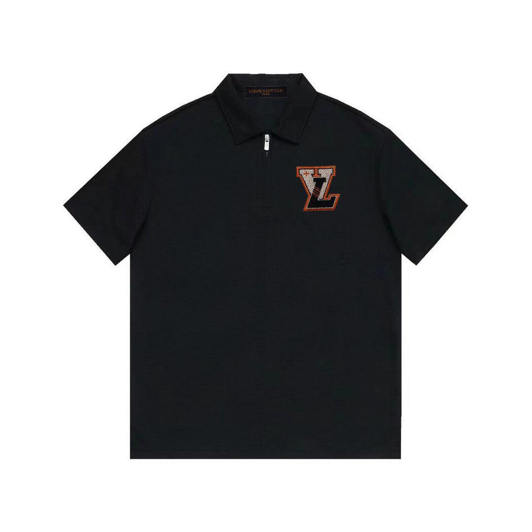Louis Vuitton Black T-Shirt with Collar Banlieue91
