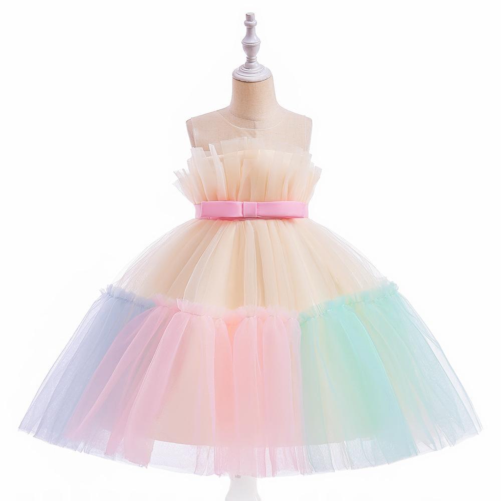 Colorful Tulle Flower Girl Dress Baby Joy