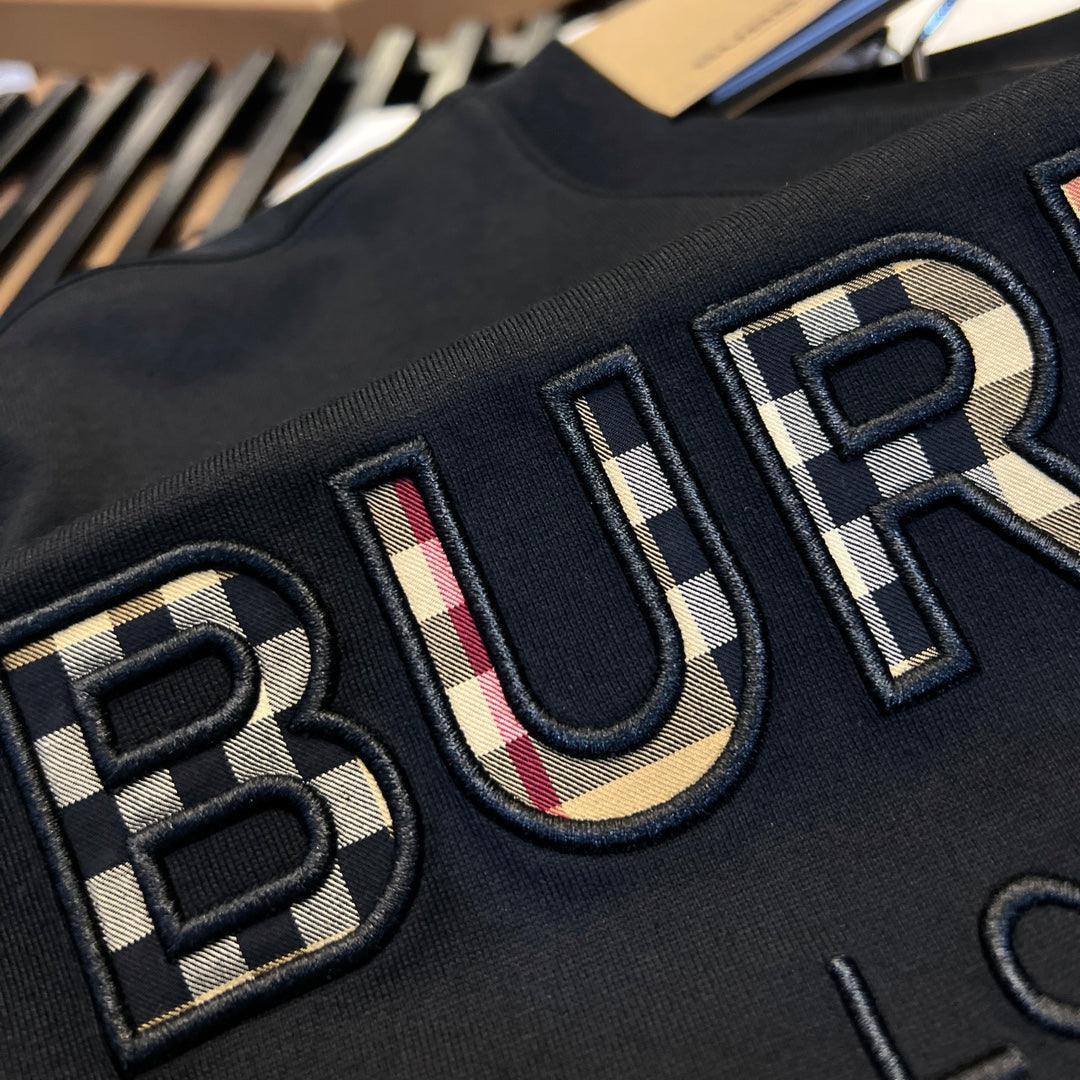 Burberry T-Shirt Without Collar 'Black & Beige' Banlieue91