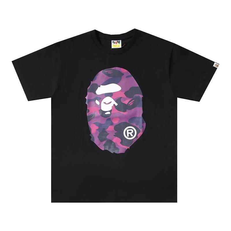 Bathing Ape Black T-Shirt without Collar Banlieue91