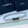 Chanel Women Logo Banding Belt 'White' Banlieue91