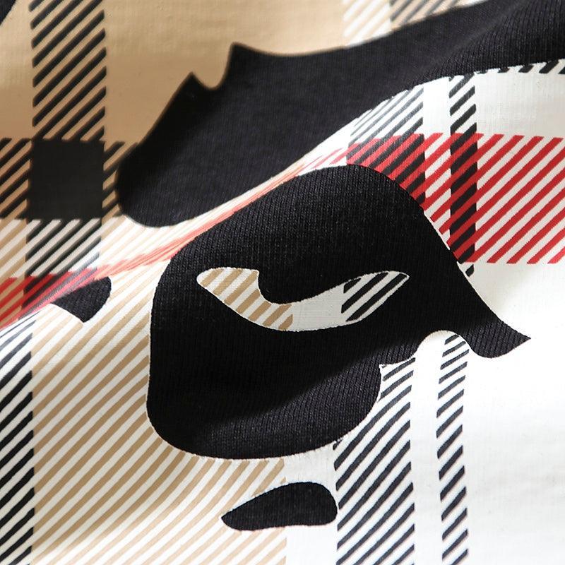 Bathing Ape Check by Bathing Tee Black/Beige Banlieue91