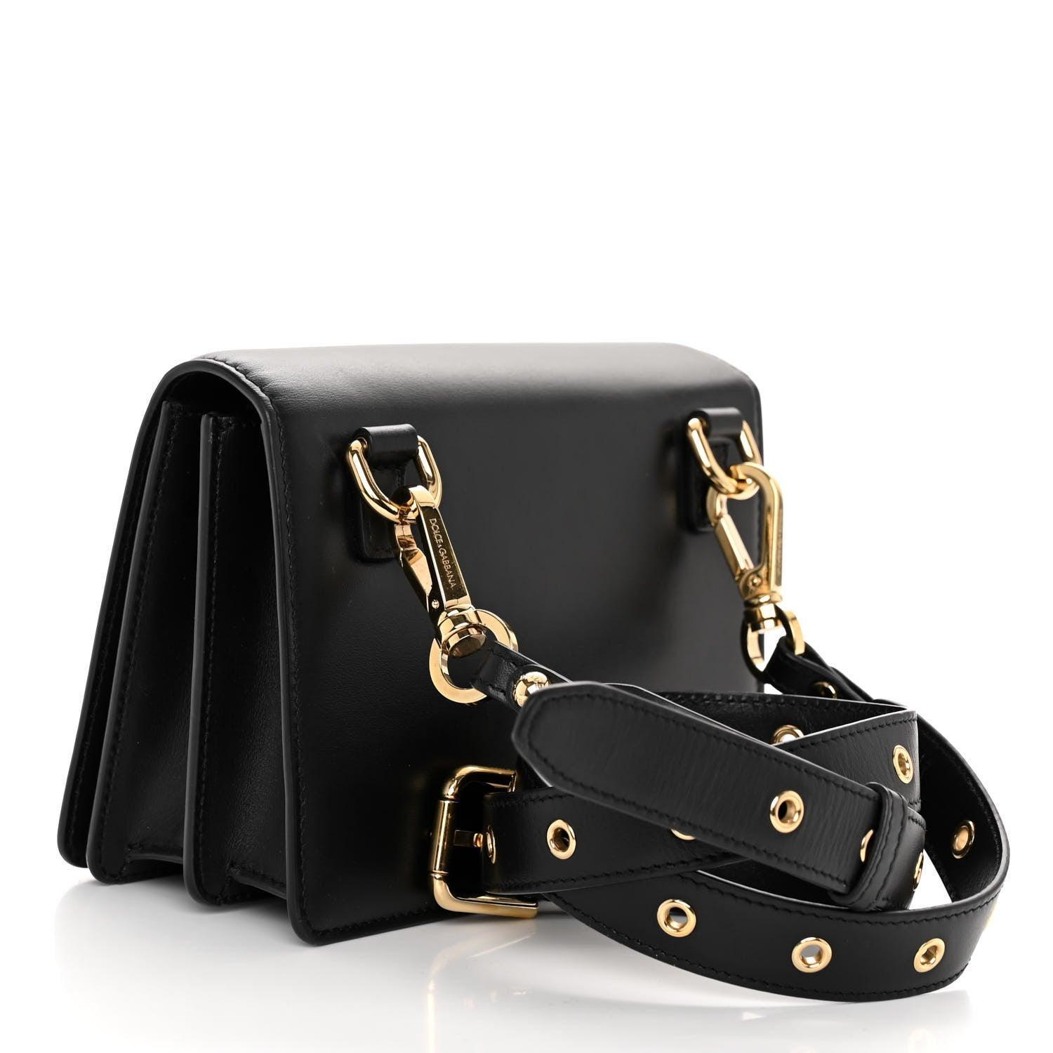 Dolce & Gabbana Calfskin 3.5 Crossbody Bag Black Banlieue91