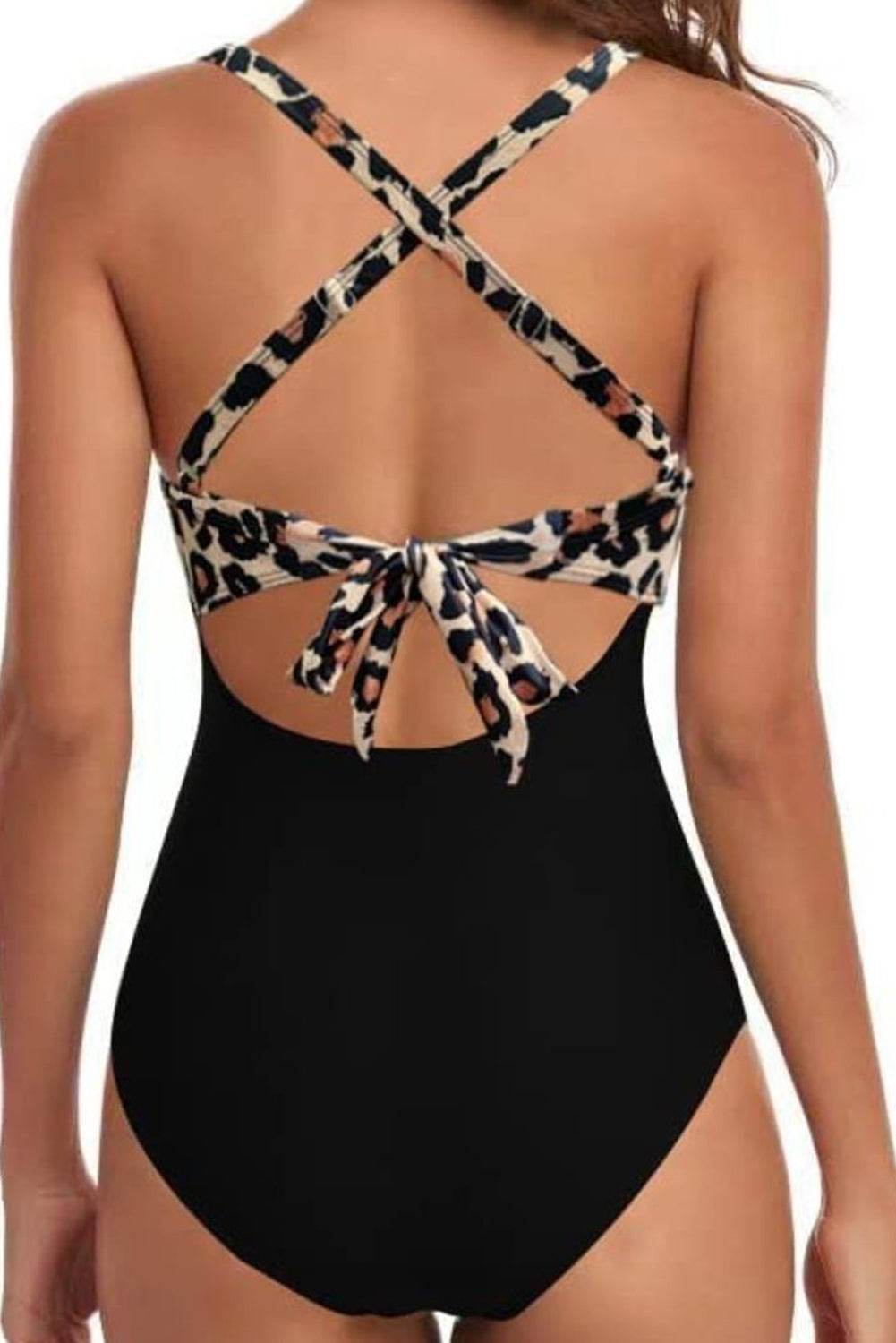 Tied Crisscross Cutout One-Piece Women Swimwear