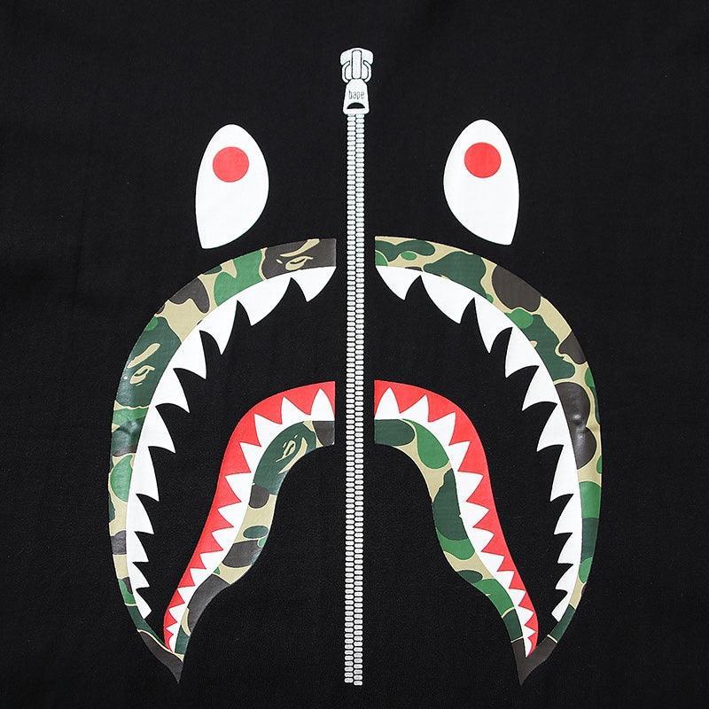 BATHING APE Black T-SHORT SLEEVE TEE 1ST CAMO SHARK TEE Banlieue91