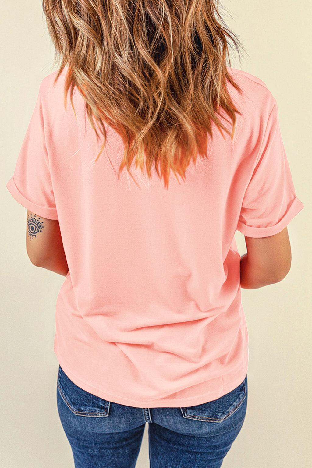 Pink Whimsical Floral Rabbit Easter Graphic Tee