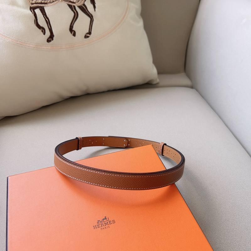 Hermes Men Silver Buckle Belt 'Brown' Banlieue91