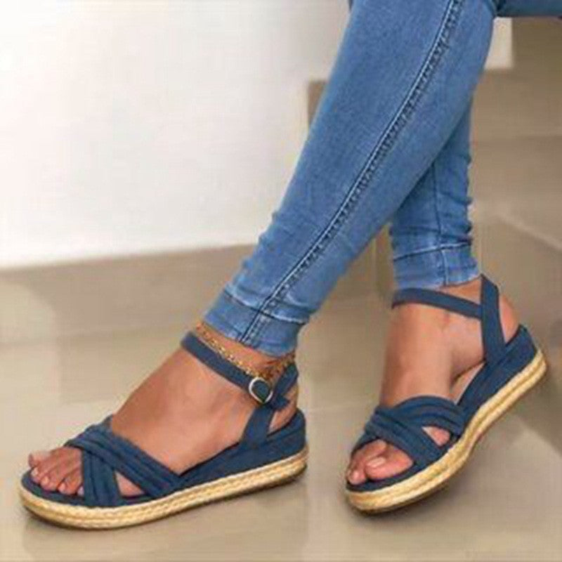 Fish Mouth Adult Viscose Shoes European And American Plus Size Women's Sandals