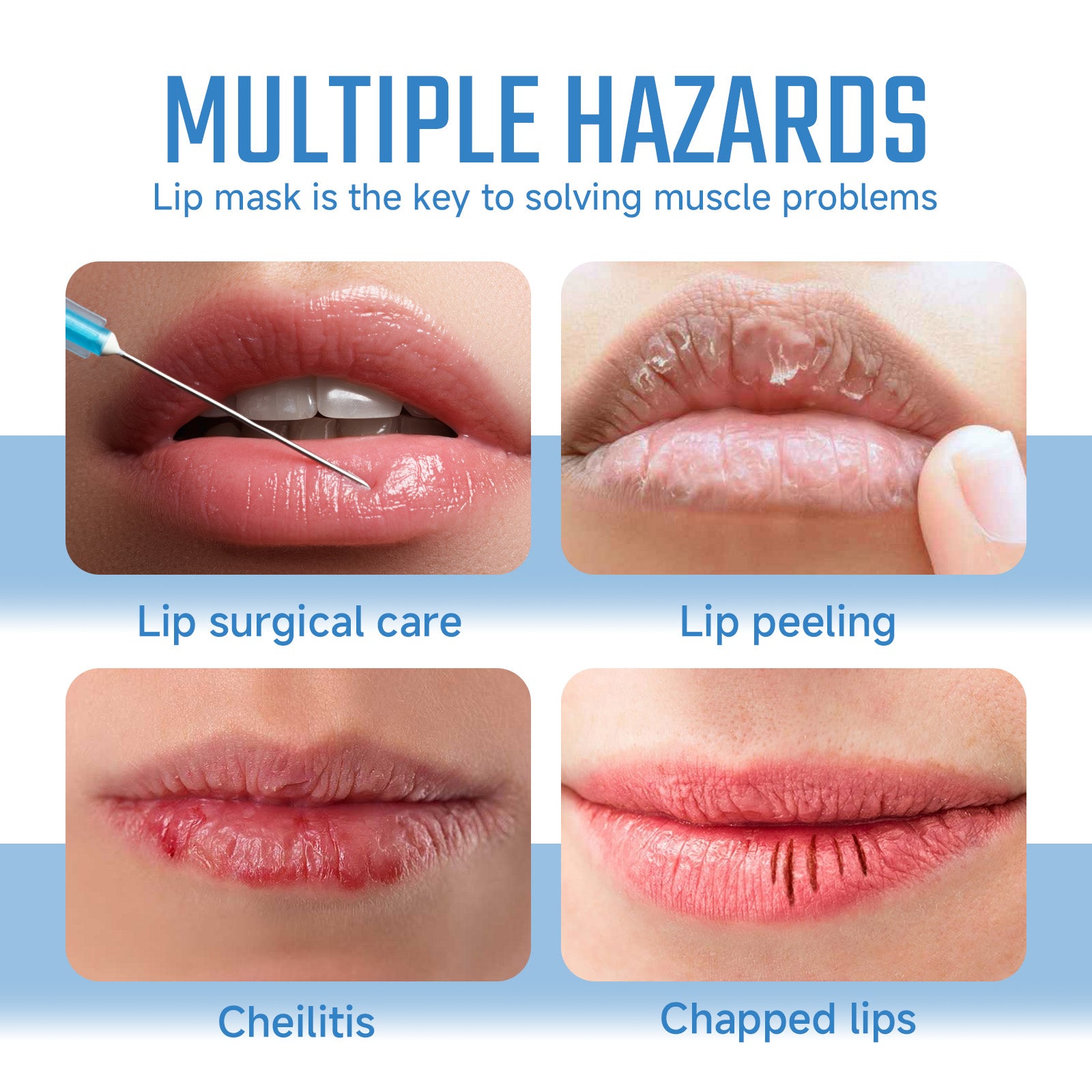 Collagen Lip Mask For Lip Protection Against Dry Cracks Fade Lip Lines And Dead Skin Moisture Lip Mask