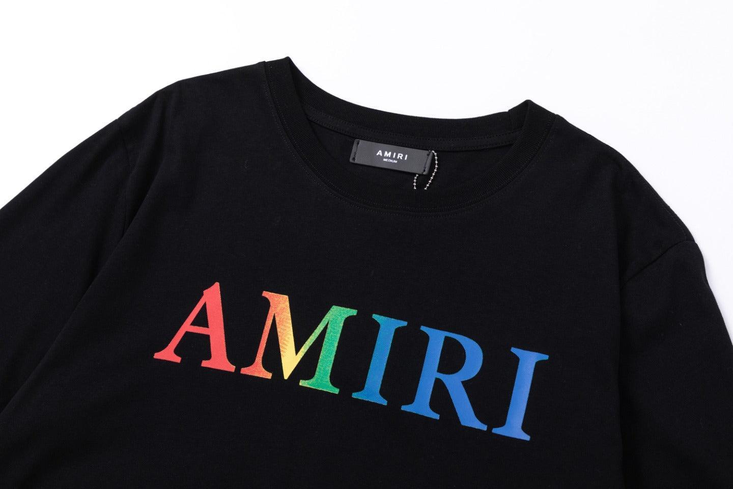 Amiri Black T-Shirt Without Collar Banlieue91
