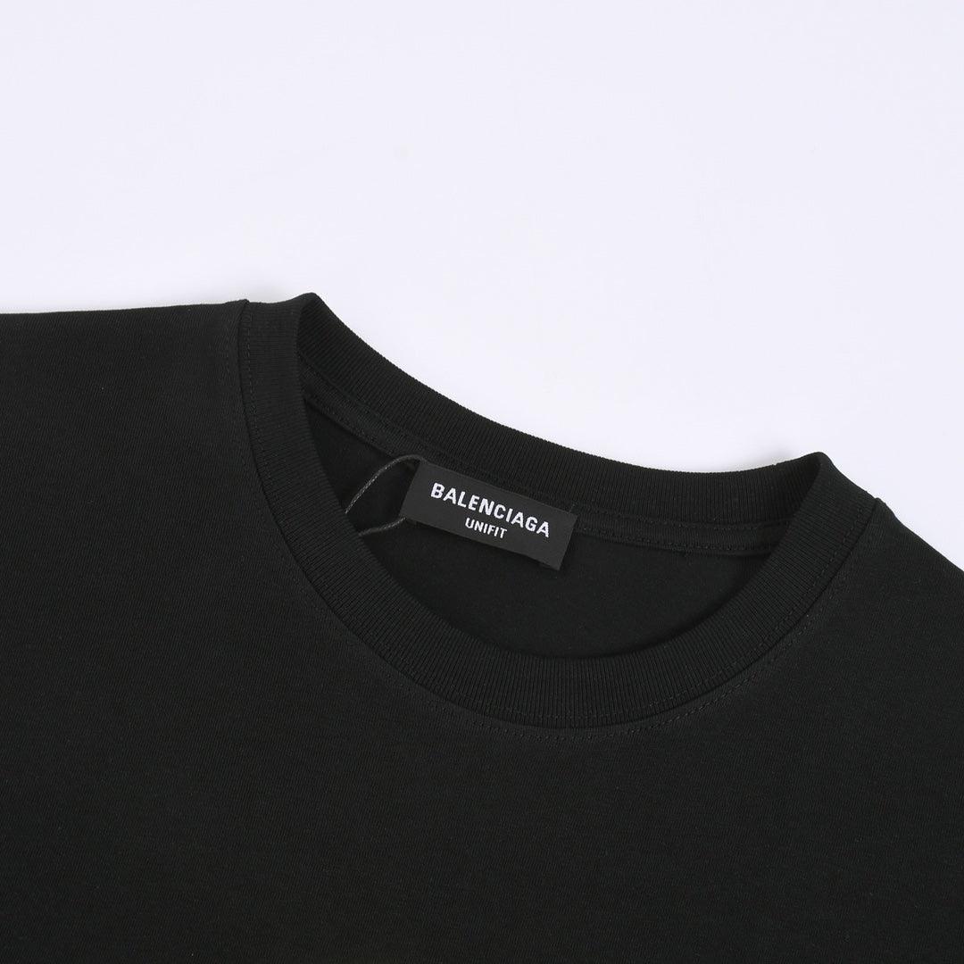 Balenciaga Black & Green T-Shirt Without Collar Banlieue91