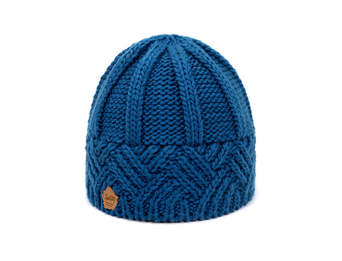European and American retro style diamond grid coarse needle knitted hat for men and women, fashionable autumn and winter knitted hat V.I.P Digital Presence