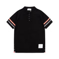 Thom Browne Black T-Shirt with Collar Banlieue91