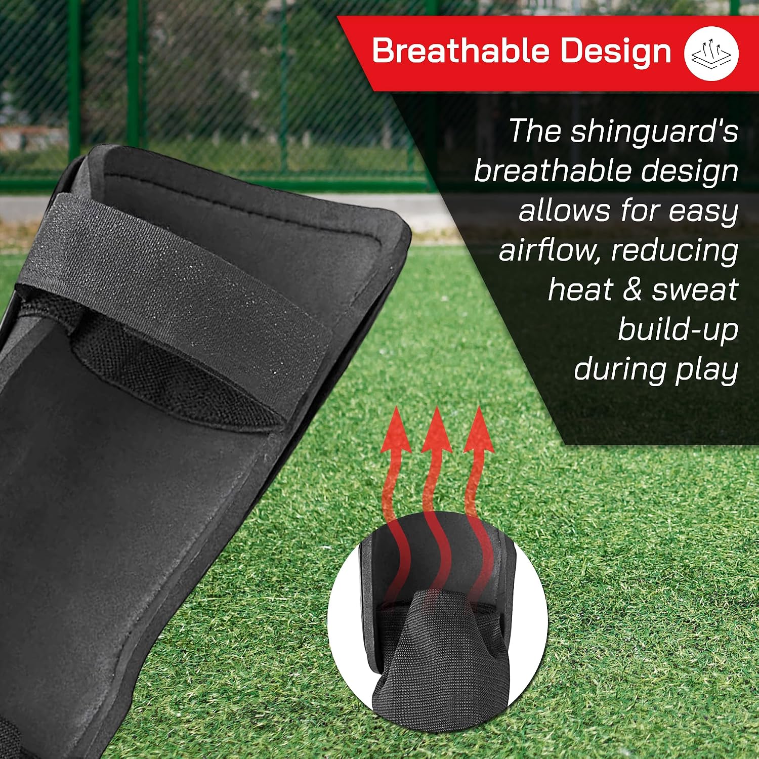 Vizari Malaga Soccer Shin Guards for Youth & Adults -Lightweight Ankle Protection – Red Vizari Sports