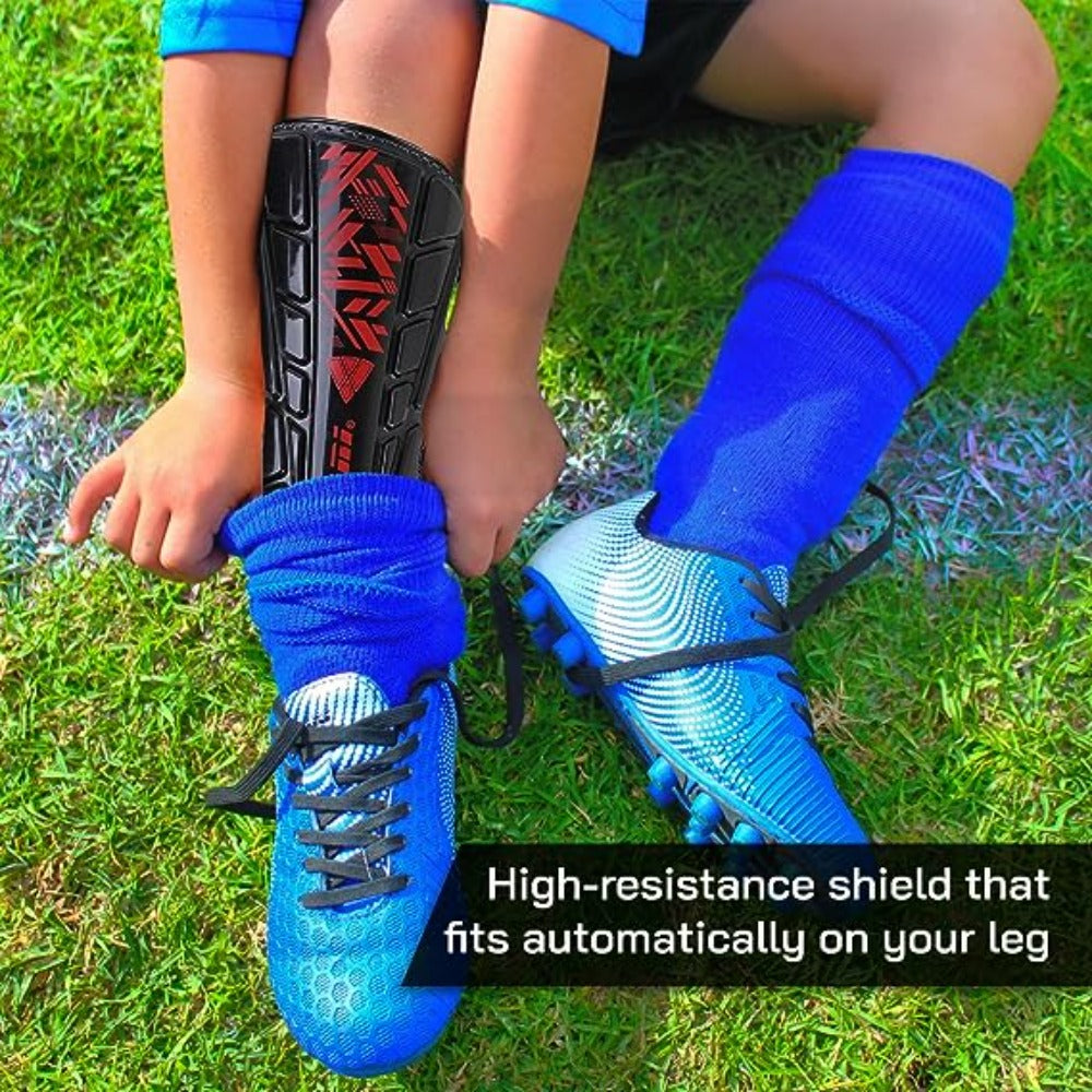 Malaga Soccer Shin Guards with Adjustable Straps