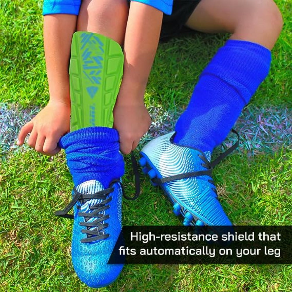 Vizari Malaga Soccer Shin Guards for Youth & Adults -Lightweight Ankle Protection – Green Vizari Sports