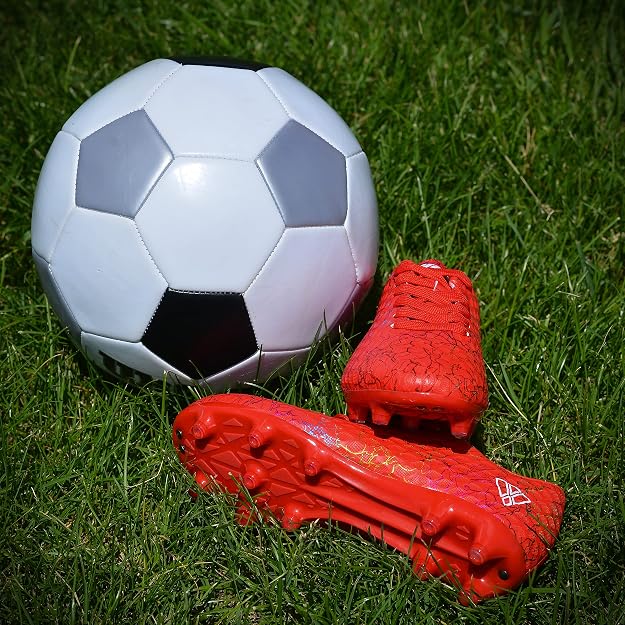 Vizari Zodiac Junior Kids Firm Ground (FG) Soccer Cleats -Red, Youth Sizes 8C Vizari Sports