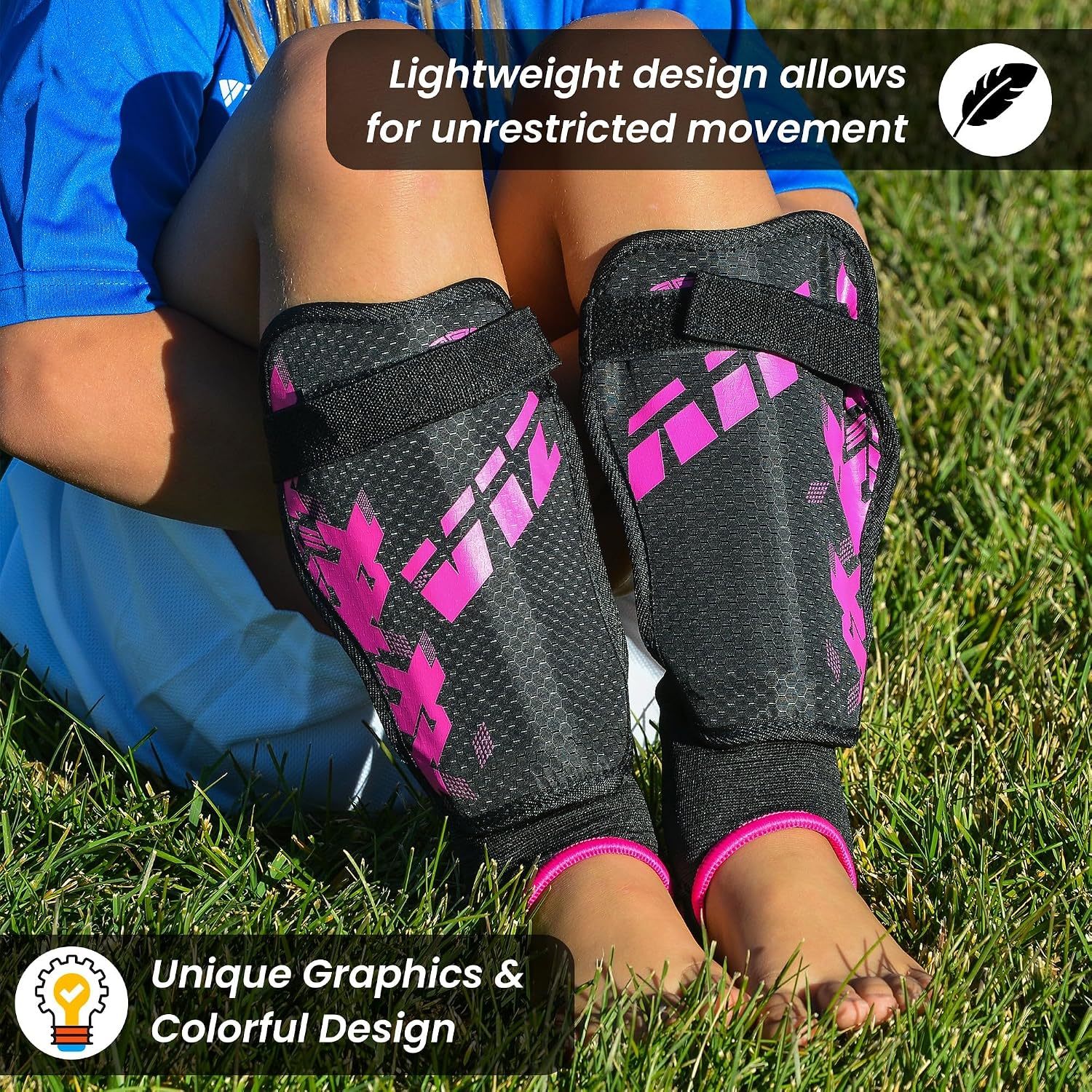 Vizari Napoli Soccer Shin Guards – Black/Pink Vizari Sports