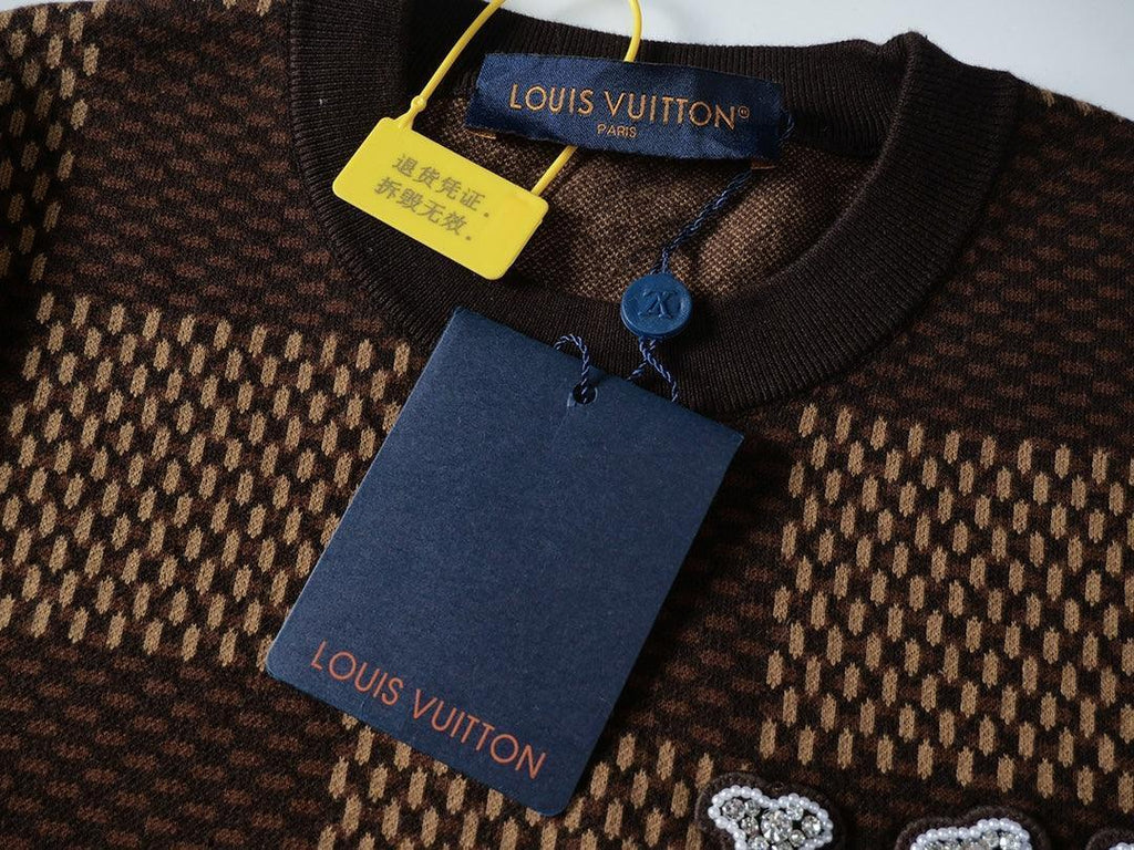 Louis Vuitton Damier T-Shirt Without Collar 'Brown' Banlieue91