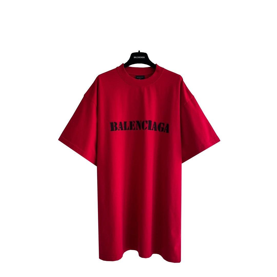 Balenciaga Red T-Shirt Without Collar Banlieue91