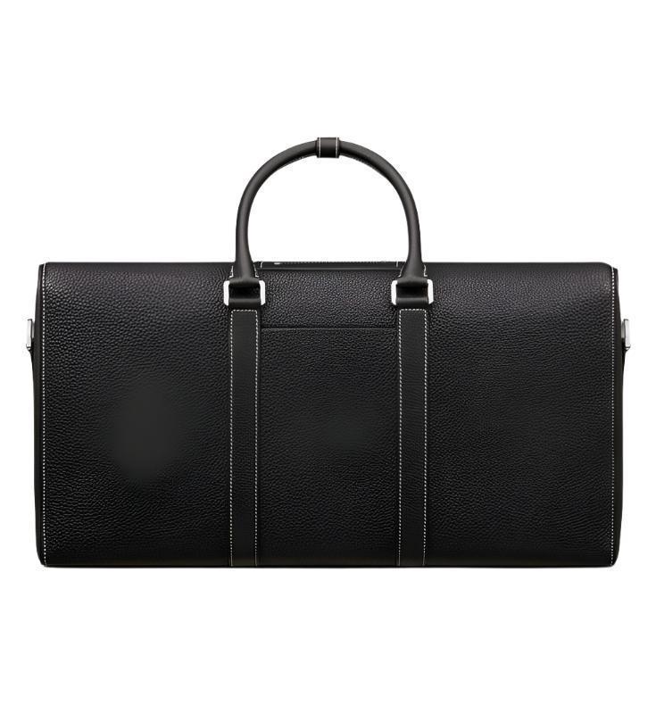 Dior Lingot 50 Duffle Bag In Black Grained Calfskin Banlieue91