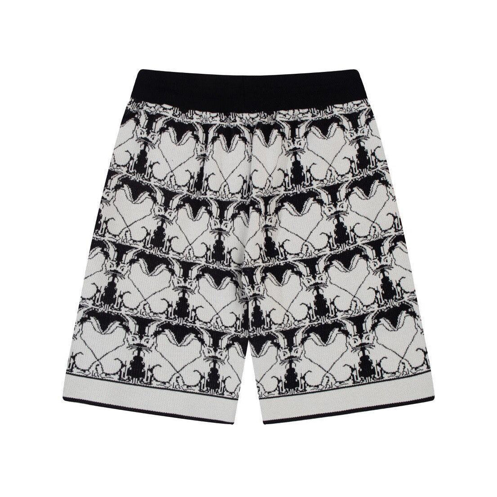Burberry Men's Striped Cotton Knit Basketball Shorts 'Black/White' Banlieue91