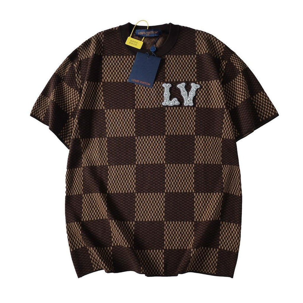 Louis Vuitton Damier T-Shirt Without Collar 'Brown' Banlieue91