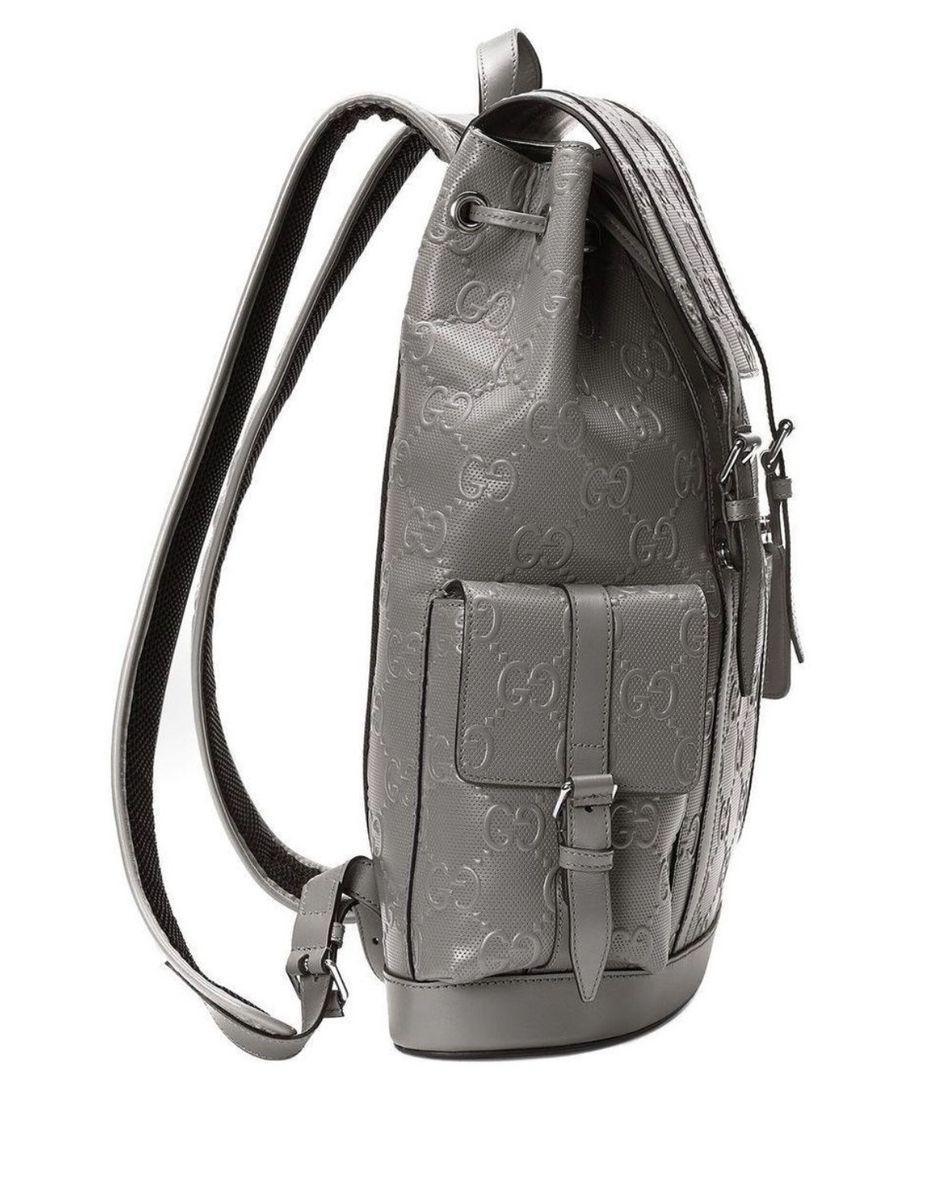 Gucci Calfskin GG Tennis Embossed Double Buckle Backpack Banlieue91