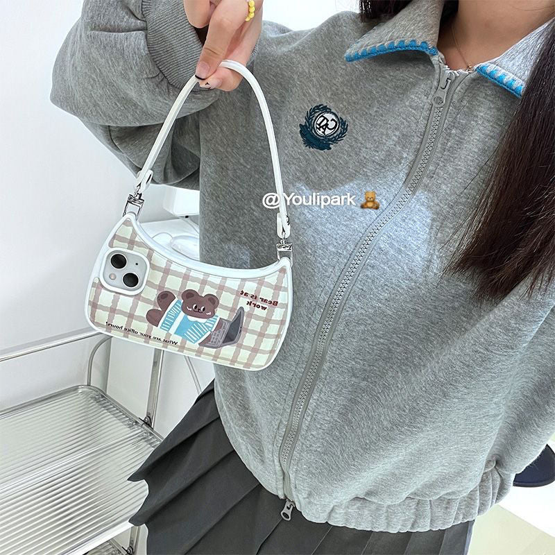 Fashion Handbag In Autumn And Winter Is Suitable For 13 Apple 14ProMax Phone Case iPhone12 All Inclusive 11 V.I.P Digital Presence
