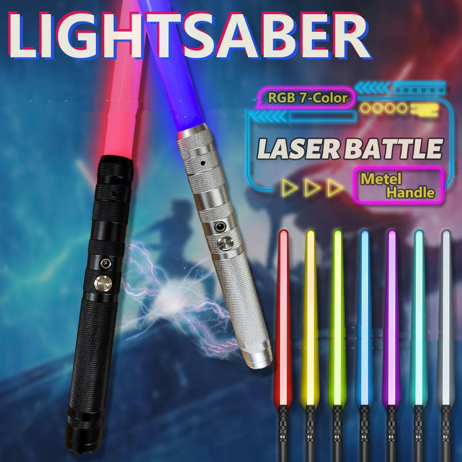 Rechargeable Children's Luminous Toy Sword Seven Colors