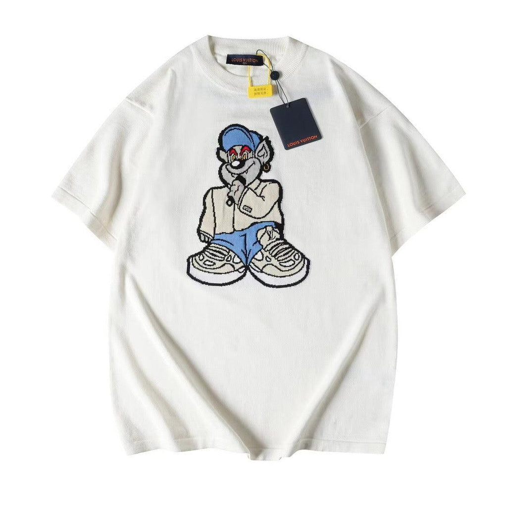 Louis Vuitton Graphic Short-Sleeved Knitwear Without Collar Banlieue91