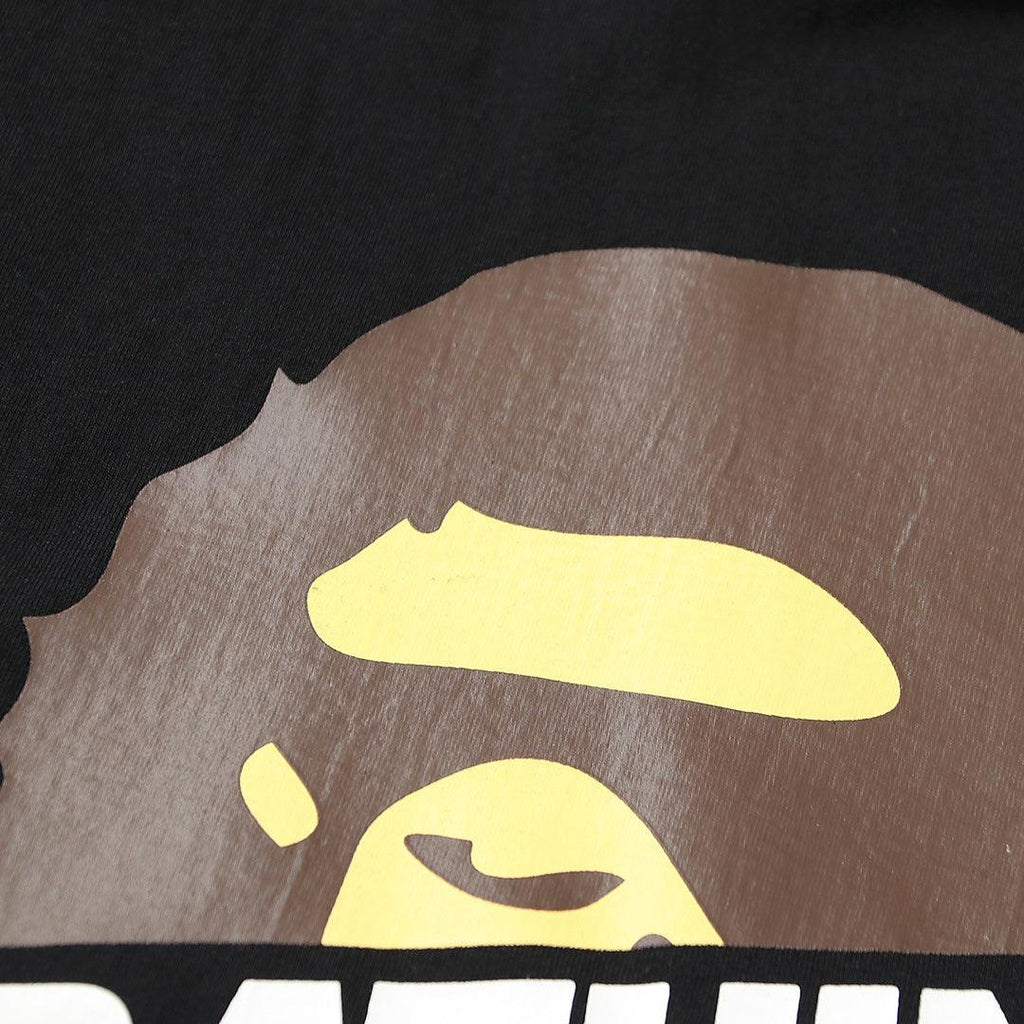 Bathing Ape Black T-Shirt without Collar Banlieue91