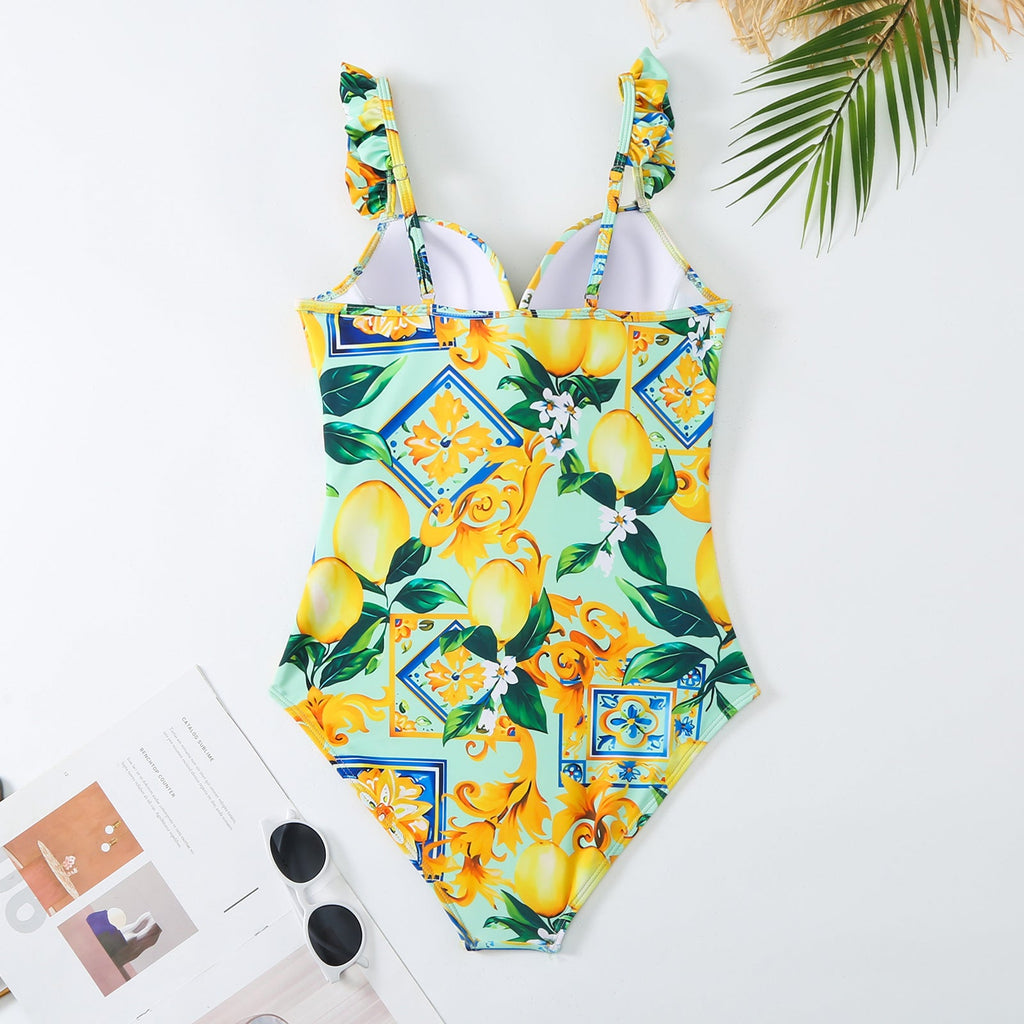 Conjoined conservative fly edge cover belly slimming sexy skirt style swimsuit women's wrapped skirt set