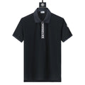 Moncler Black T-Shirt with Collar Banlieue91