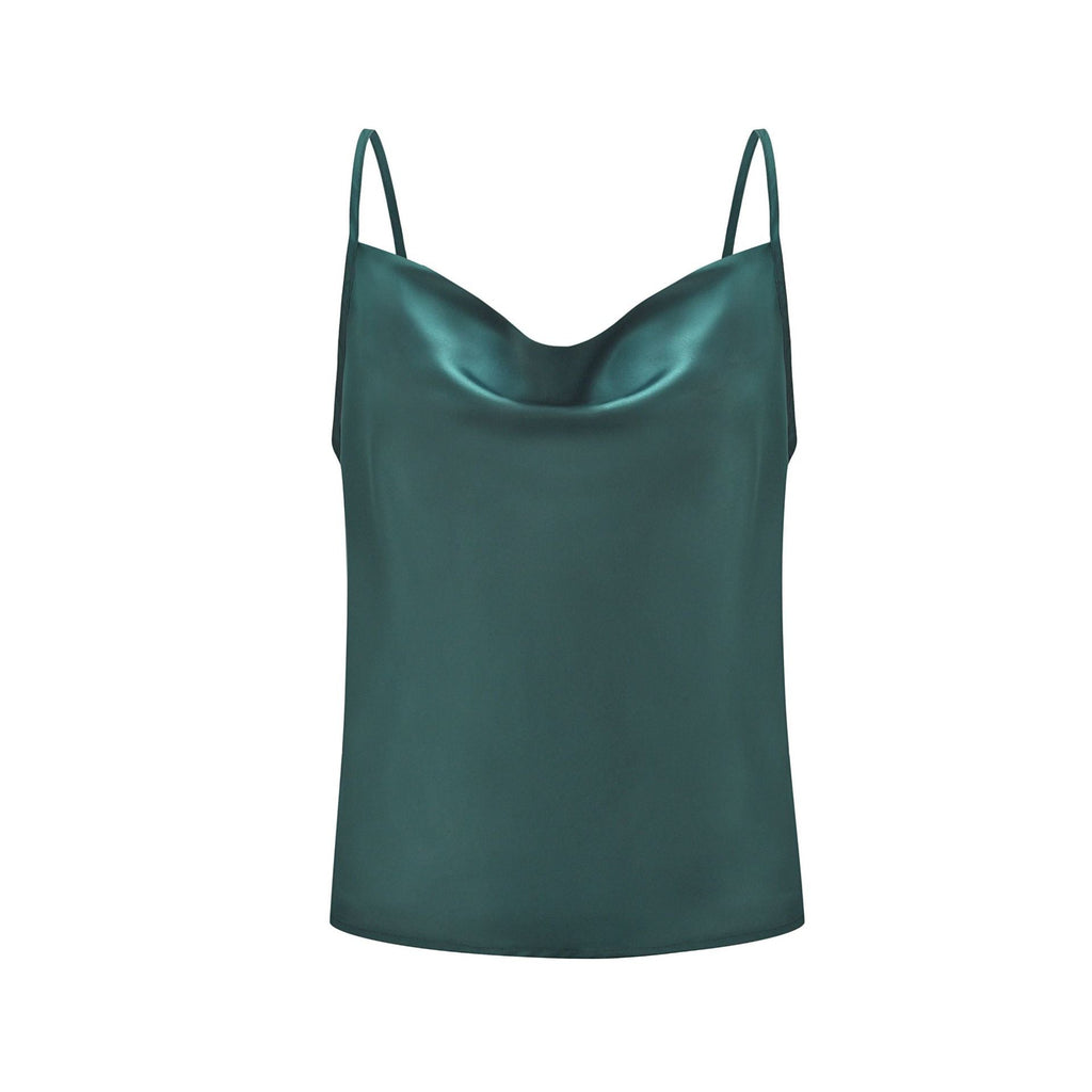 Solid Color Camisole Bottoming Chiffon Shirt Top Women Clothing