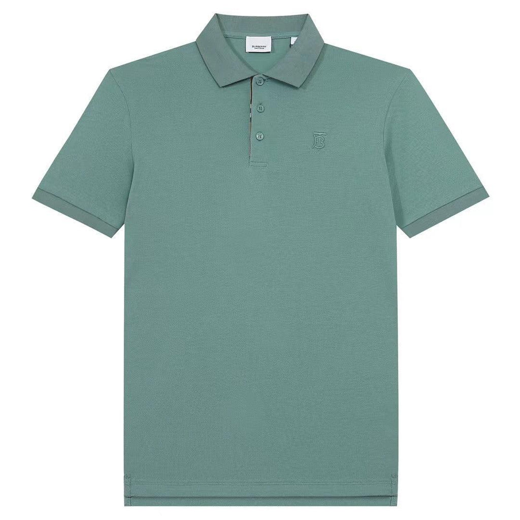 Burberry Light Green T-Shirt With Collar Banlieue91