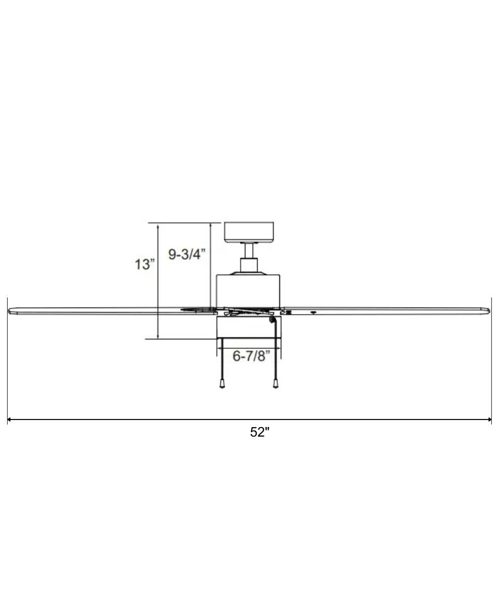 52" Aldea 4-Blade Ceiling Fan Oil Rubbed Bronze Motor Finish and Walnut Blade Finish with Integrated LED Light LampsUSA