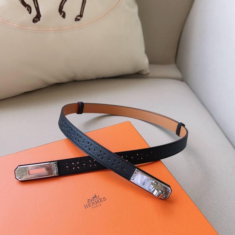 Hermes Men Silver Buckle Belt 'Black' Banlieue91