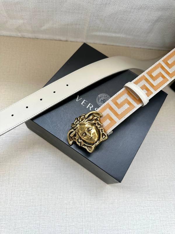 VERSACE La Medusa La Greca Belt 'Beige/White' Banlieue91