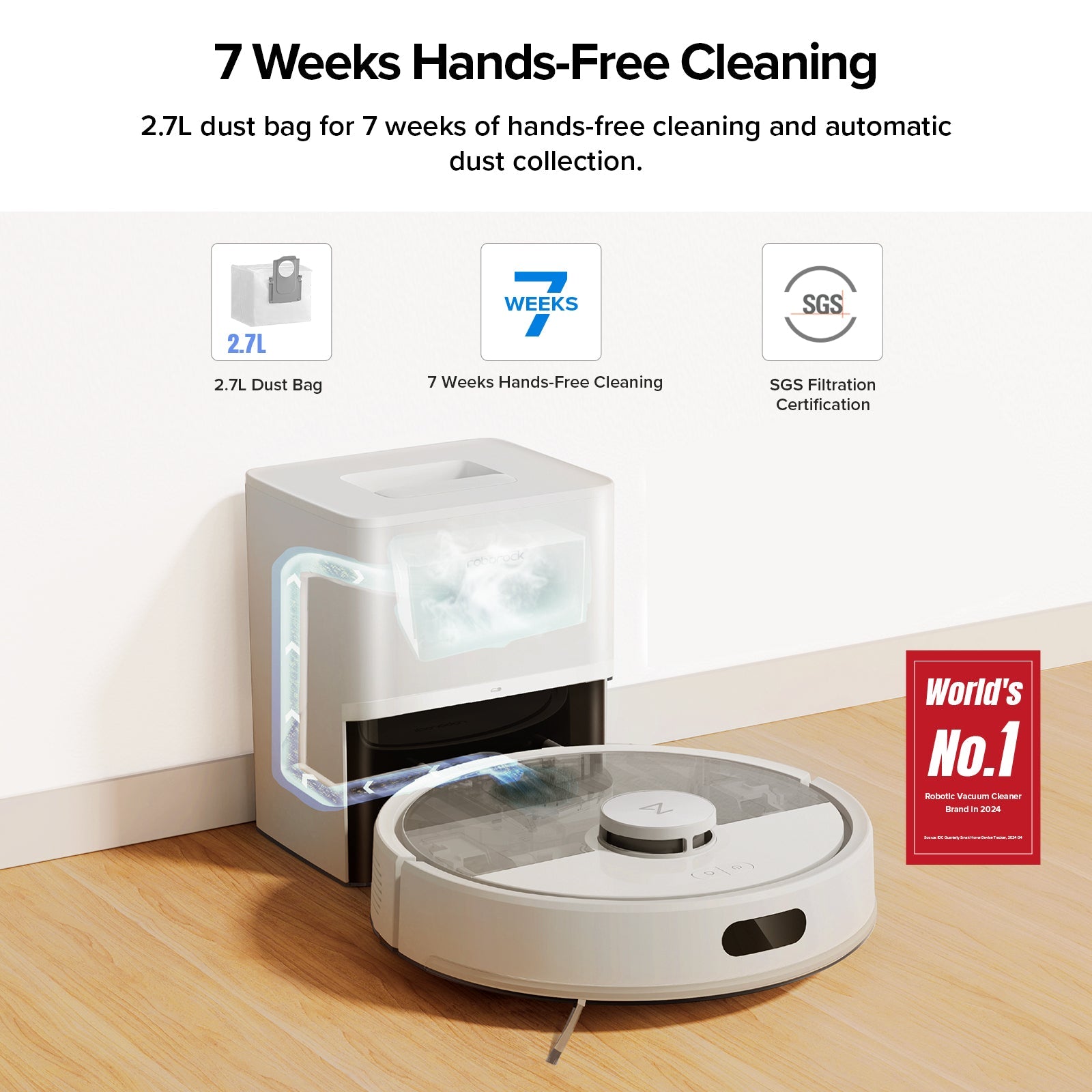 Roborock Q7 M5+ Robot Vacuum and Mop with Auto- Empty Dock (Upgraded from Q5 Max+) Roborock US Official Store
