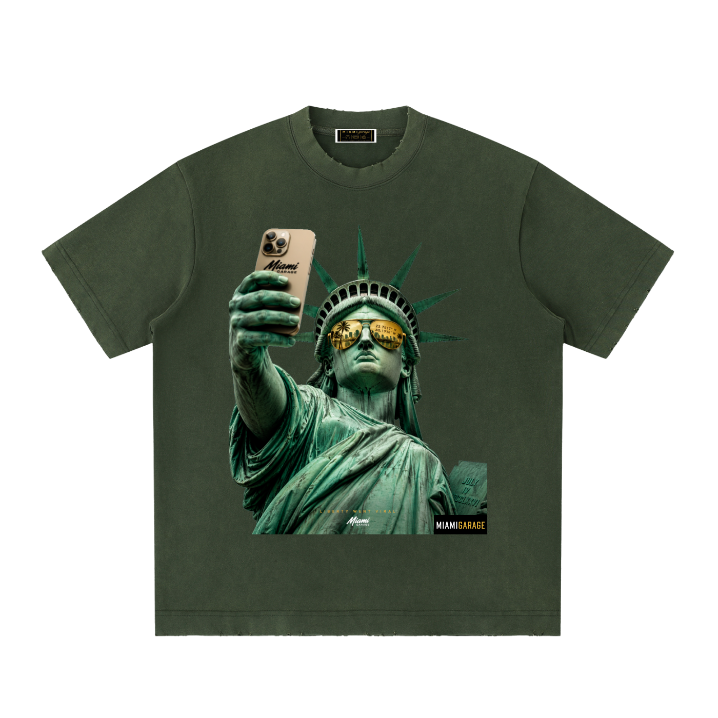 Heavyweight Vintage Washed Frayed T-Shirt