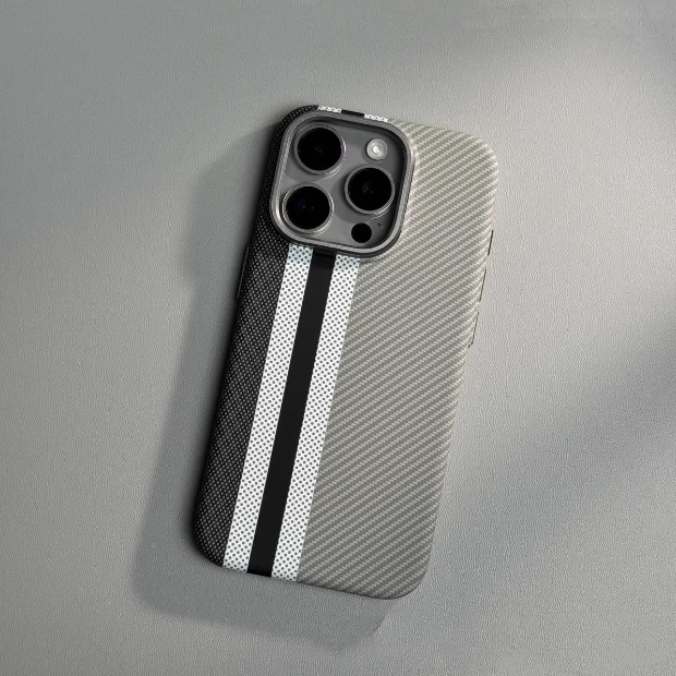 Suitable for iPhone 15 ProMax phone case Kevlar pattern magnetic hard case 14 carbon fiber pattern anti drop protective case V.I.P Digital Presence
