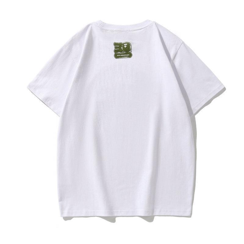 Bathing Ape White T-Shirt without Collar Banlieue91