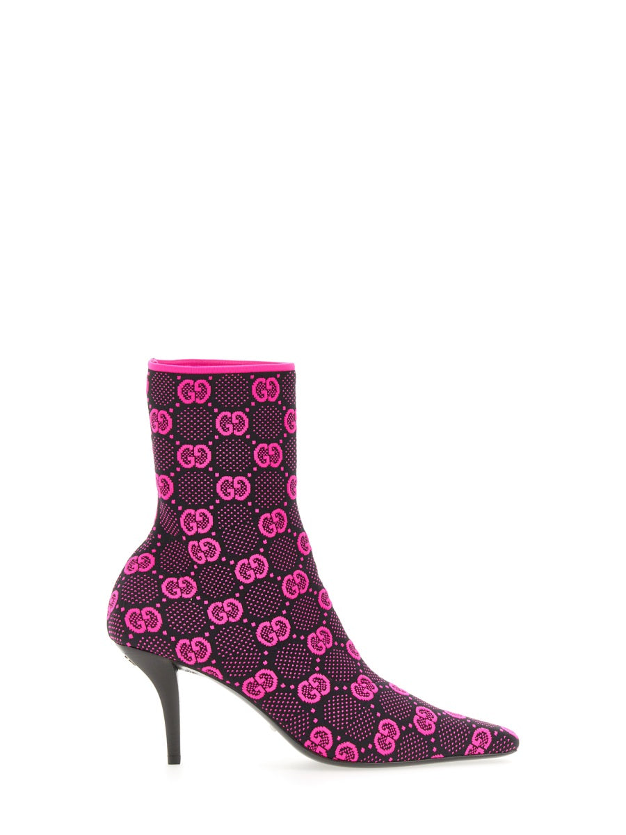 GUCCI Knit Medium Heel Boots - 7.5 cm