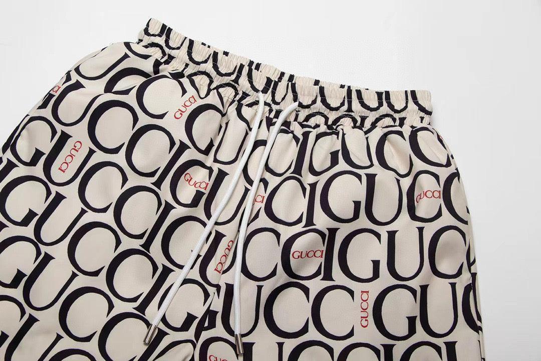 Maxi Gucci Print Fabric Short 'Beige' Banlieue91