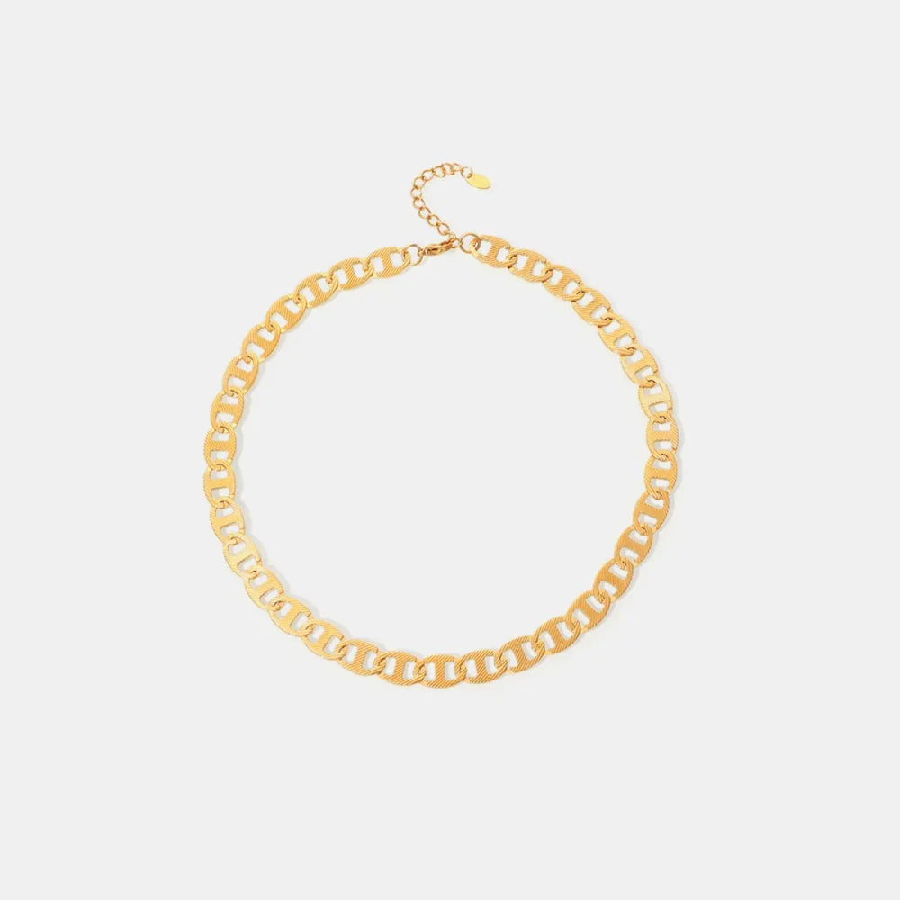 Real gold titanium steel necklace