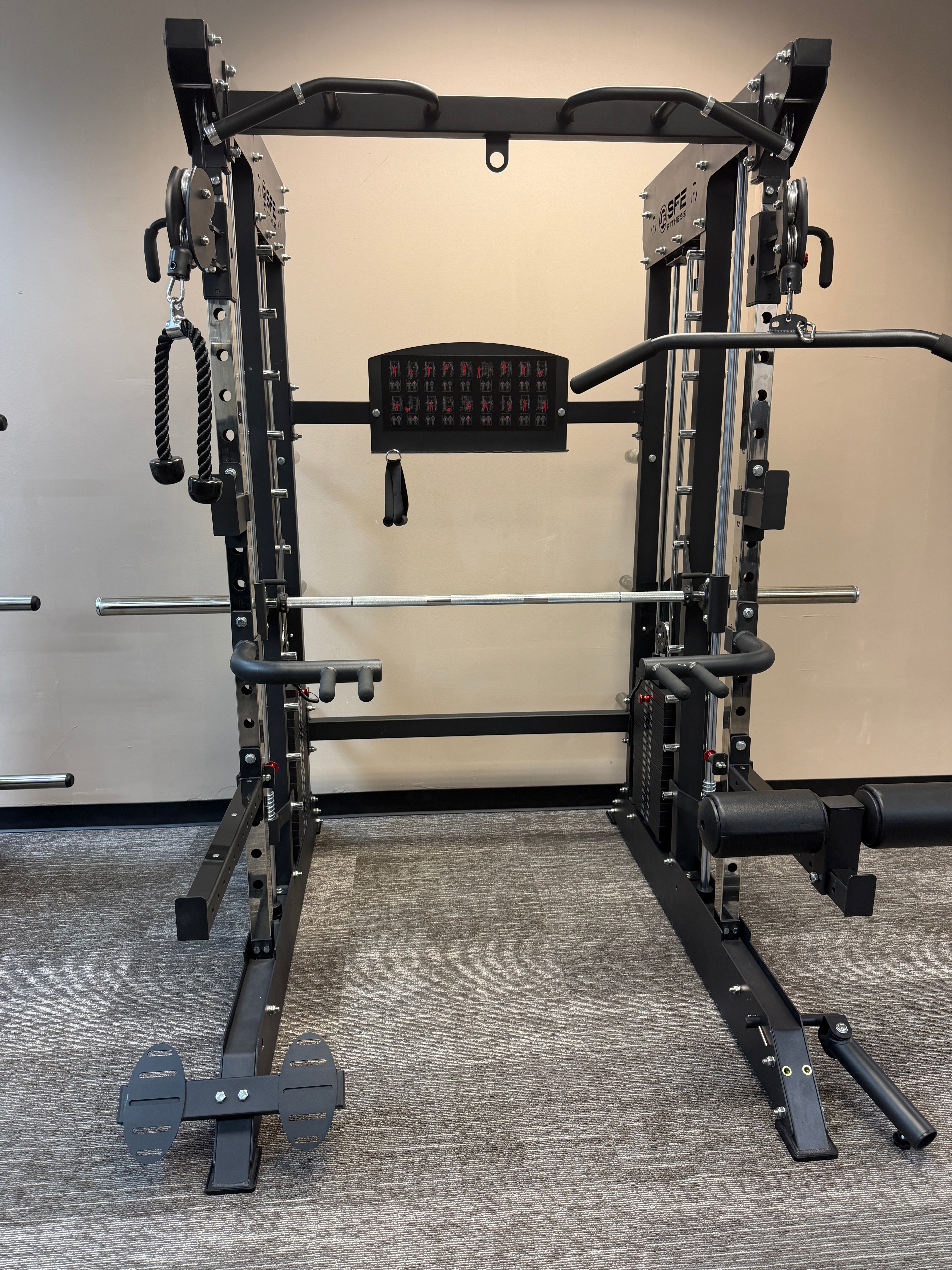 All-in-One Home Gym, Power Rack w/ Smith Machine & Functional Trainer w/ 2x - 220lb weight stacks (New) Sports & Fitness Exchange