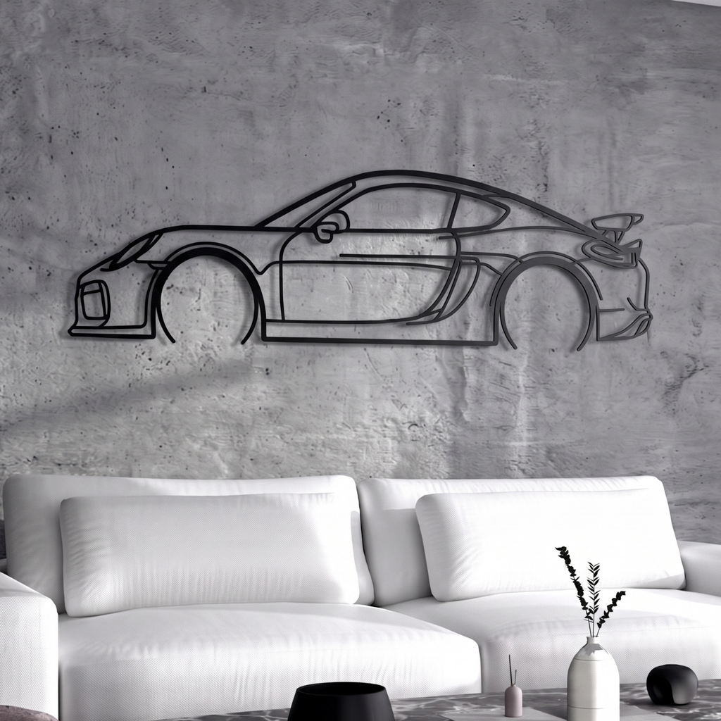 2016 Cayman GT4 981 Metal Car Wall Art - MT0897 Modello Turbo