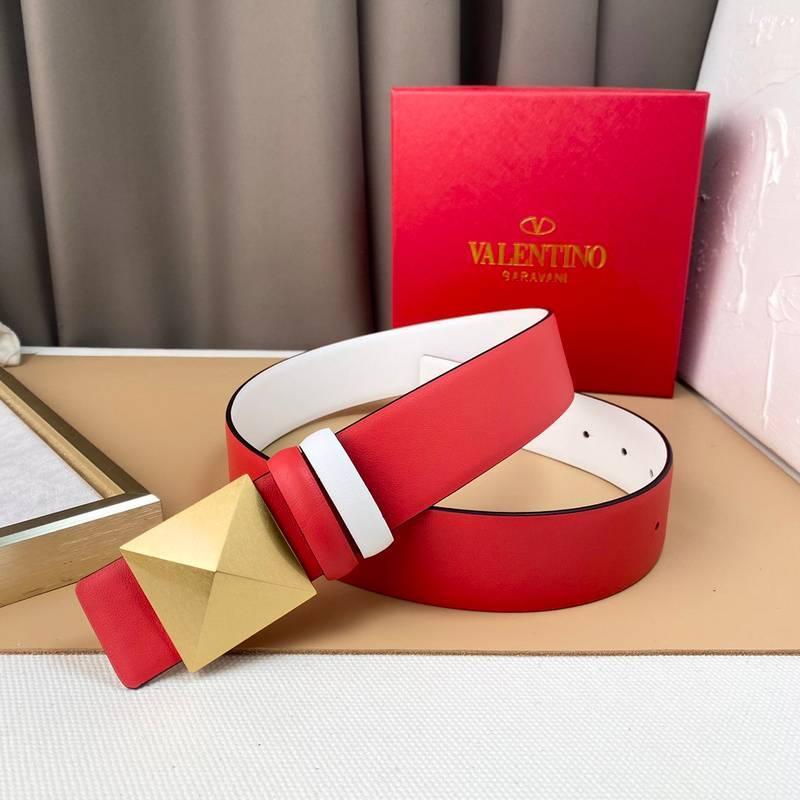 Valentino Garavani One Stud Belt 'Red/White' Banlieue91